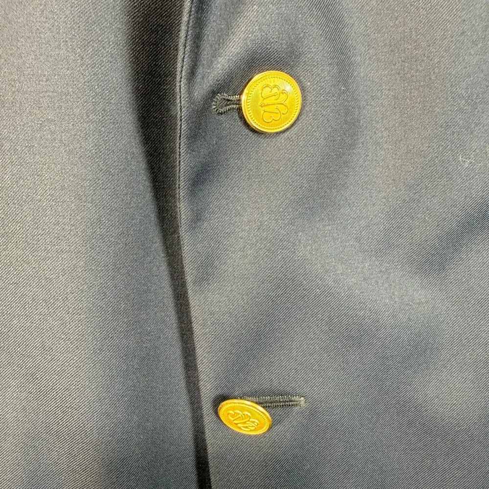 Brooks Brothers Country Club Madison Blazer Mens 44 Navy Saxon Gold Button USA